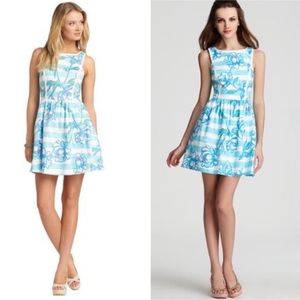 Lilly Pulitzer Sandrine Blue Stripe Floral Dress